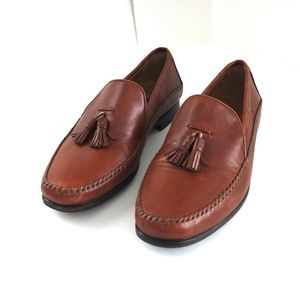 Vintage Cognac Bally Leather Moccasin Loafers